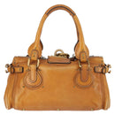 Chloe Paddington Hand Bag Leather Brown Gold Auth am10564V-2