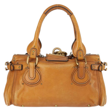 Chloe Paddington Hand Bag Leather Brown Gold Auth am10564V - 0