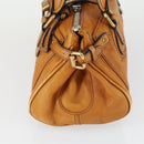 Chloe Paddington Hand Bag Leather Brown Gold Auth am10564V-3