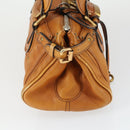 Chloe Paddington Hand Bag Leather Brown Gold Auth am10564V-4