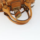 Chloe Paddington Hand Bag Leather Brown Gold Auth am10564V-7