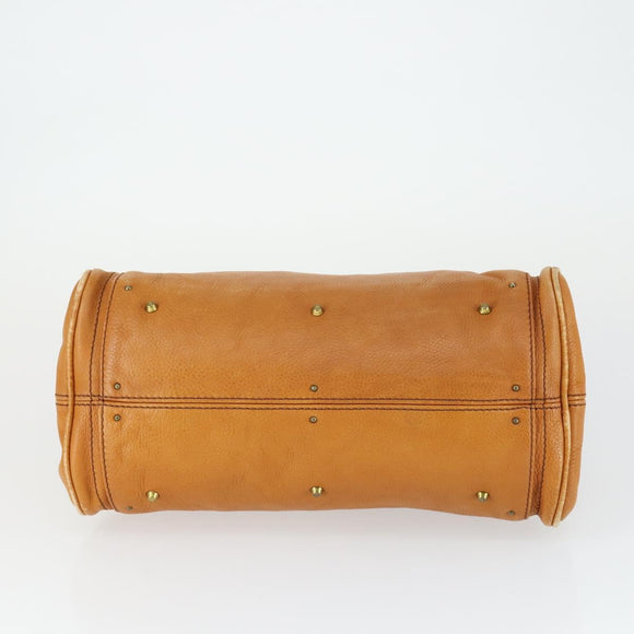 Chloe Paddington Hand Bag Leather Brown Gold Auth am10564V