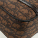 Christian Dior Chain Trotter Canvas Hand Bag PVC Brown Silver Auth am10565V-12