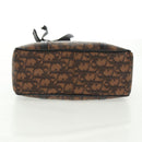 Christian Dior Chain Trotter Canvas Hand Bag PVC Brown Silver Auth am10565V-9