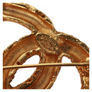 CHANEL CC Lava Fringe Brooch metal Gold CC Auth am10569V-15