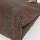 ETRO Paisley Tote Bag PVC Bordeaux Gold Auth am10570V-14