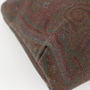 ETRO Paisley Tote Bag PVC Bordeaux Gold Auth am10570V-15