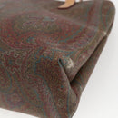 ETRO Paisley Tote Bag PVC Bordeaux Gold Auth am10570V-16