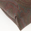 ETRO Paisley Tote Bag PVC Bordeaux Gold Auth am10570V-17