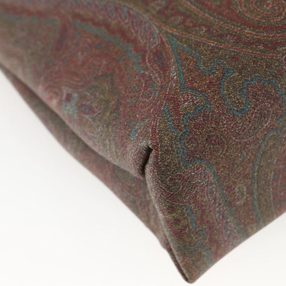 ETRO Paisley Tote Bag PVC Bordeaux Gold Auth am10570V