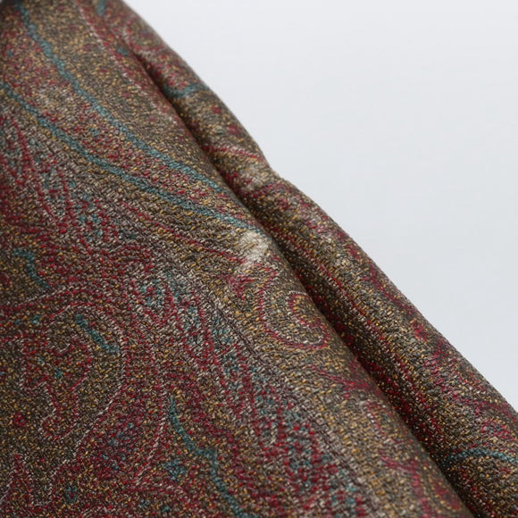 ETRO Paisley Tote Bag PVC Bordeaux Gold Auth am10570V