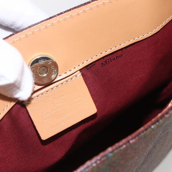 ETRO Paisley Tote Bag PVC Bordeaux Gold Auth am10570V