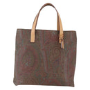 ETRO Paisley Tote Bag PVC Bordeaux Gold Auth am10570V-13