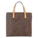 ETRO Paisley Tote Bag PVC Bordeaux Gold Auth am10570V-2