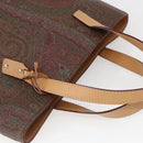 ETRO Paisley Tote Bag PVC Bordeaux Gold Auth am10570V-6