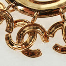 CHANEL CC5 Circle Brooch metal Gold CC Auth am10571V-3