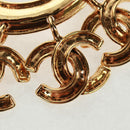 CHANEL CC5 Circle Brooch metal Gold CC Auth am10571V-4