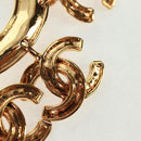 CHANEL CC5 Circle Brooch metal Gold CC Auth am10571V-5