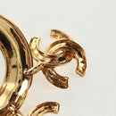 CHANEL CC5 Circle Brooch metal Gold CC Auth am10571V-6