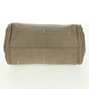 Chloe Paddington Hand Bag Leather Gray Gold Silver Auth am10572V-10