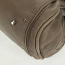 Chloe Paddington Hand Bag Leather Gray Gold Silver Auth am10572V-14