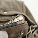 Chloe Paddington Hand Bag Leather Gray Gold Silver Auth am10572V-18