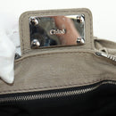 Chloe Paddington Hand Bag Leather Gray Gold Silver Auth am10572V-19