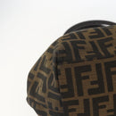 FENDI Zucca Canvas Celeria Hand Bag Brown Black Silver Auth am10578-13