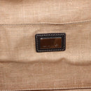FENDI Zucca Canvas Celeria Hand Bag Brown Black Silver Auth am10578-16