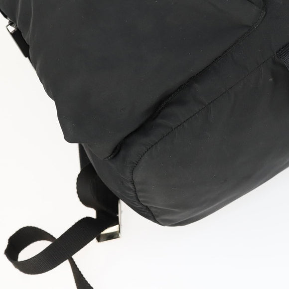 PRADA Backpack Nylon Black Silver Auth am10580