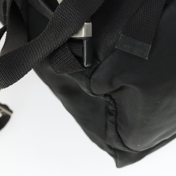 PRADA Backpack Nylon Black Silver Auth am10580