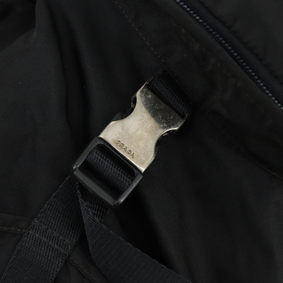 PRADA Backpack Nylon Black Silver Auth am10580