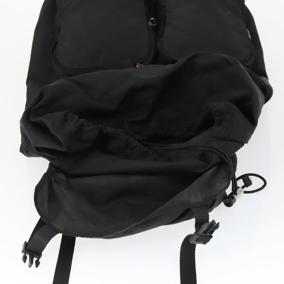 PRADA Backpack Nylon Black Silver Auth am10580