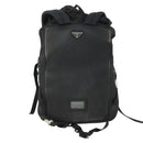 PRADA Backpack Nylon Black Silver Auth am10580-2