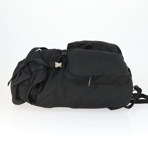 PRADA Backpack Nylon Black Silver Auth am10580