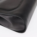 GUCCI Tote Bag Leather Black Gold Auth am10584-9