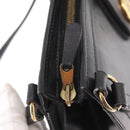 GUCCI Tote Bag Leather Black Gold Auth am10584-10