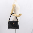 GUCCI Tote Bag Leather Black Gold Auth am10584-22