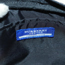 BURBERRY Nova Check Blue Label Hand Bag Nylon Beige Silver Auth am10585V-15