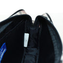 BURBERRY Nova Check Blue Label Hand Bag Nylon Beige Silver Auth am10585V-17