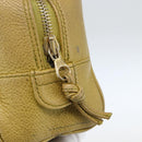 CHANEL COCO Mark Pouch Caviar Skin Yellow Gold CC Auth am10588-12