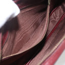 CARTIER Shoulder Bag Leather Bordeaux Gold Auth am10589-20