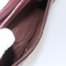 CARTIER Shoulder Bag Leather Bordeaux Gold Auth am10589-21