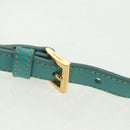 PRADA Hand Bag Safiano Leather 2way Gold Emerald Green Auth am10595V-10