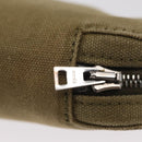 HERMES Fourre Tout Travel Case Canvas Khaki Auth am10597-8