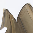 HERMES Fourre Tout Travel Case Canvas Khaki Auth am10597-17