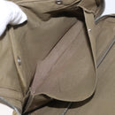 HERMES Fourre Tout Travel Case Canvas Khaki Auth am10597-12