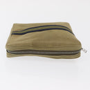 HERMES Fourre Tout Travel Case Canvas Khaki Auth am10597-4