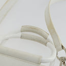 GUCCI Hand Bag Leather 2way White Silver 000 2058 0307 5 Auth am10598-15