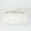 GUCCI Hand Bag Leather 2way White Silver 000 2058 0307 5 Auth am10598-5